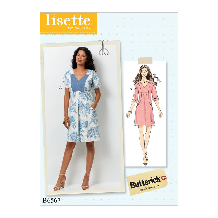 B6567 Misses' Dress Pattern by Lisette from Jaycotts Sewing Supplies