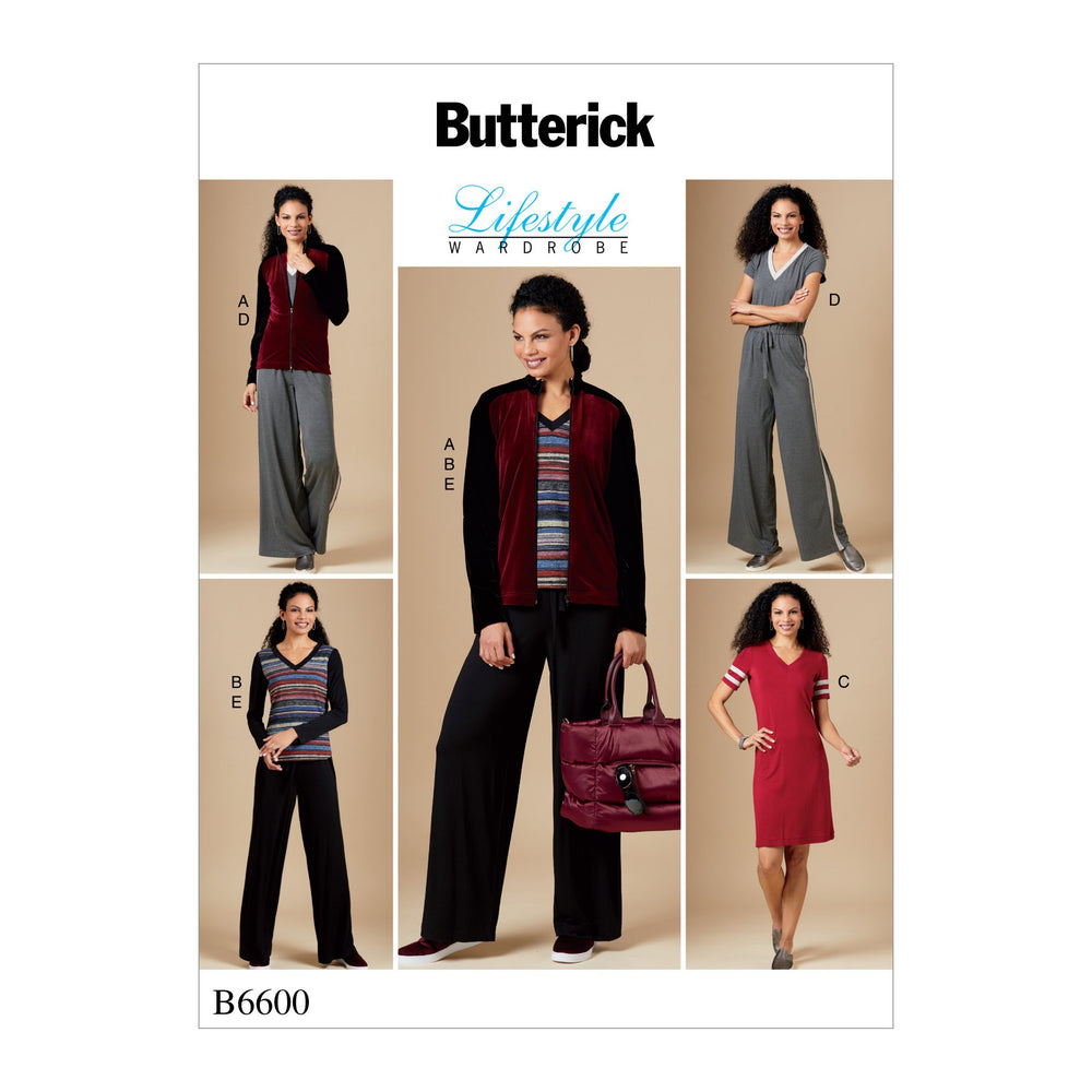 B6600 Jacket, Top, Dress, Jumpsuit and Pants Pattern from Jaycotts Sewing Supplies