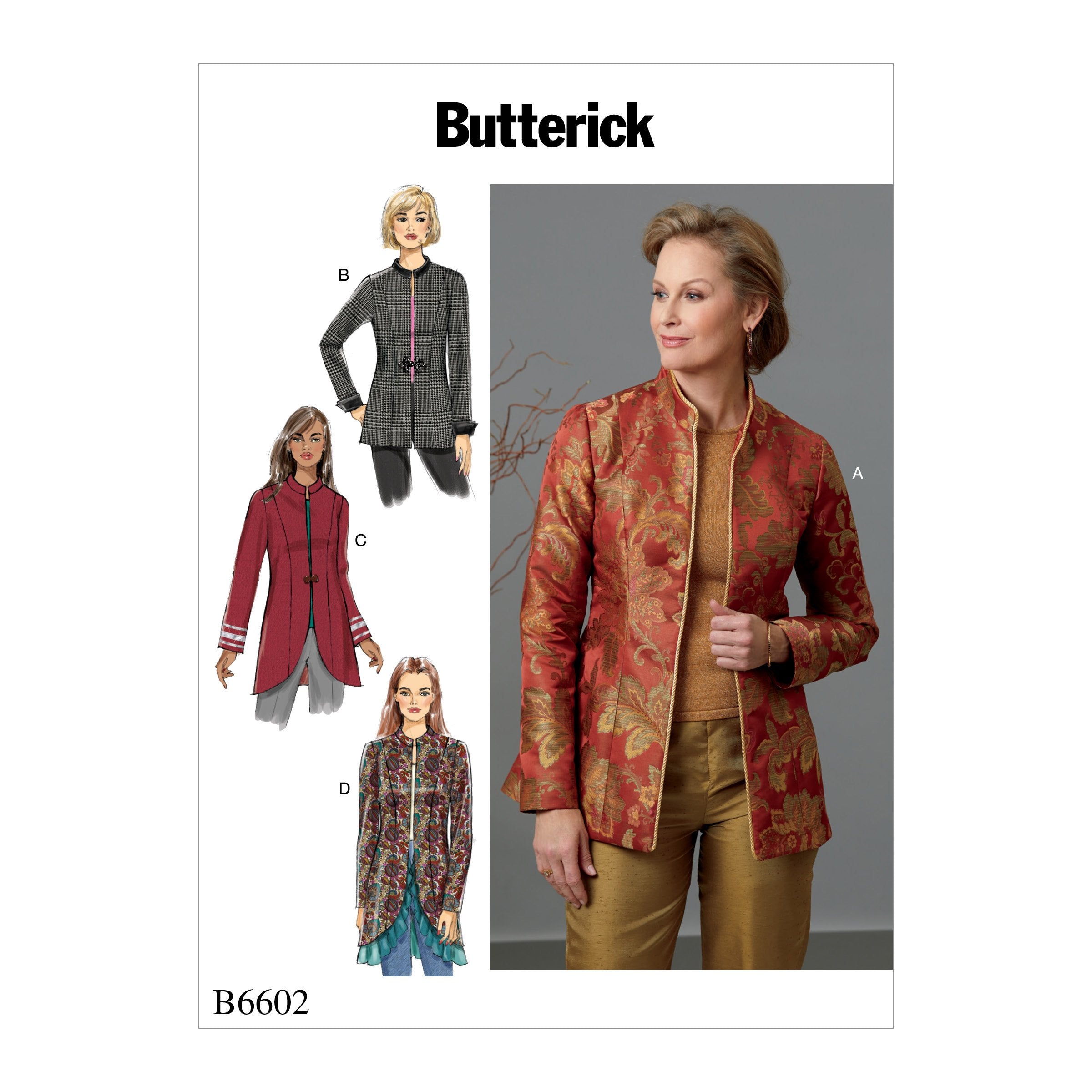 B6602 Misses'/Misses' Petite Jacket Pattern from Jaycotts Sewing Supplies