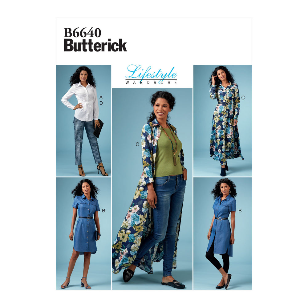 Butterick B6640 Misses'/ Petite Top, Dress and Pants pattern from Jaycotts Sewing Supplies