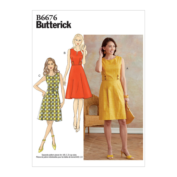 Butterick B6676 Misses' Dress | Easy from Jaycotts Sewing Supplies