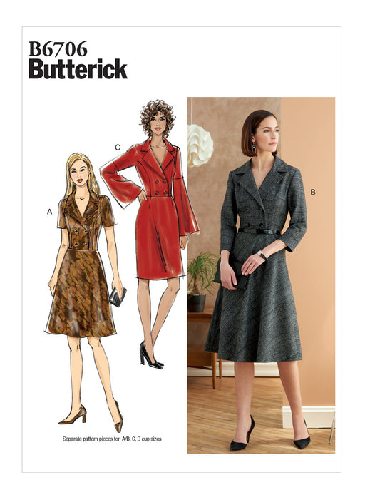 Butterick Sewing Pattern 6706  Dress from Jaycotts Sewing Supplies
