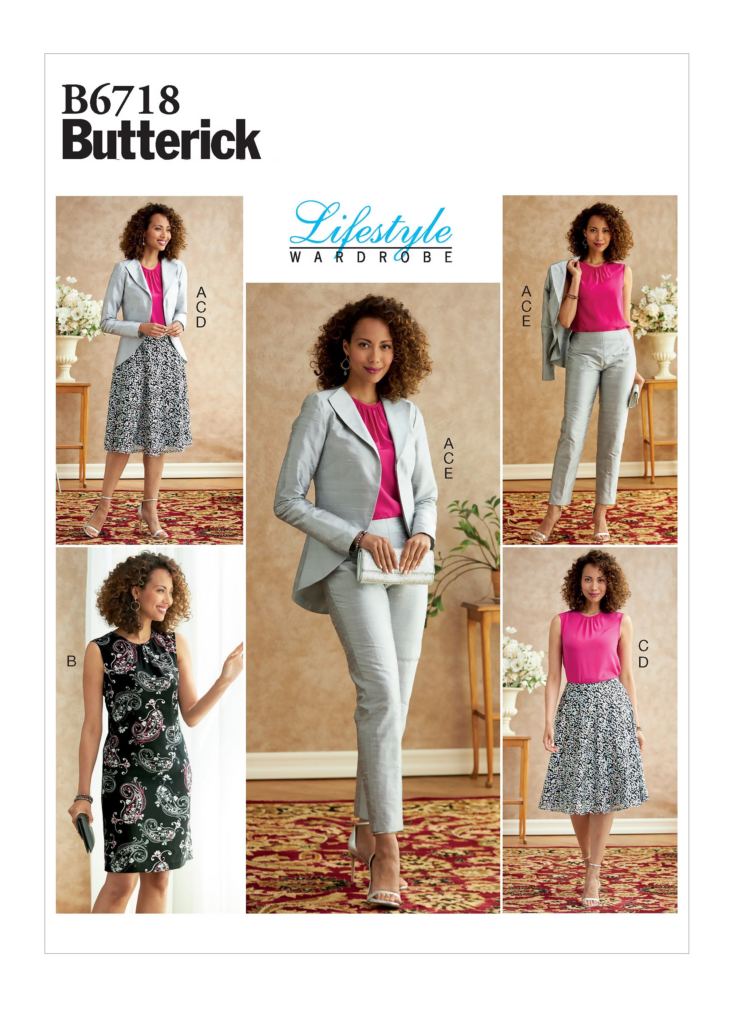 Butterick 6718 Jacket, Dress, Top, Skirt, Pants Pattern from Jaycotts Sewing Supplies