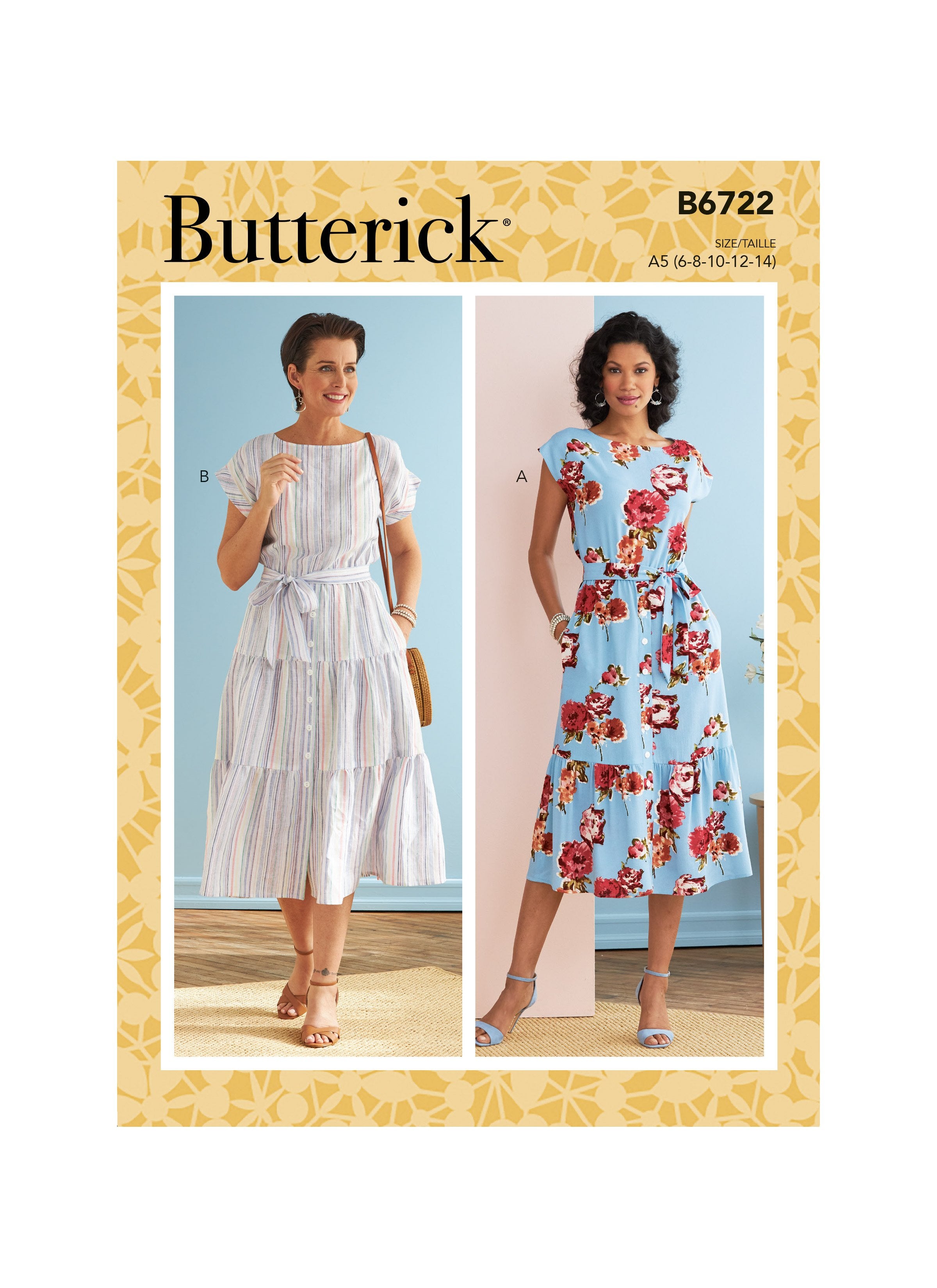 Butterick Sewing Pattern 6722 Misses' Dresses from Jaycotts Sewing Supplies