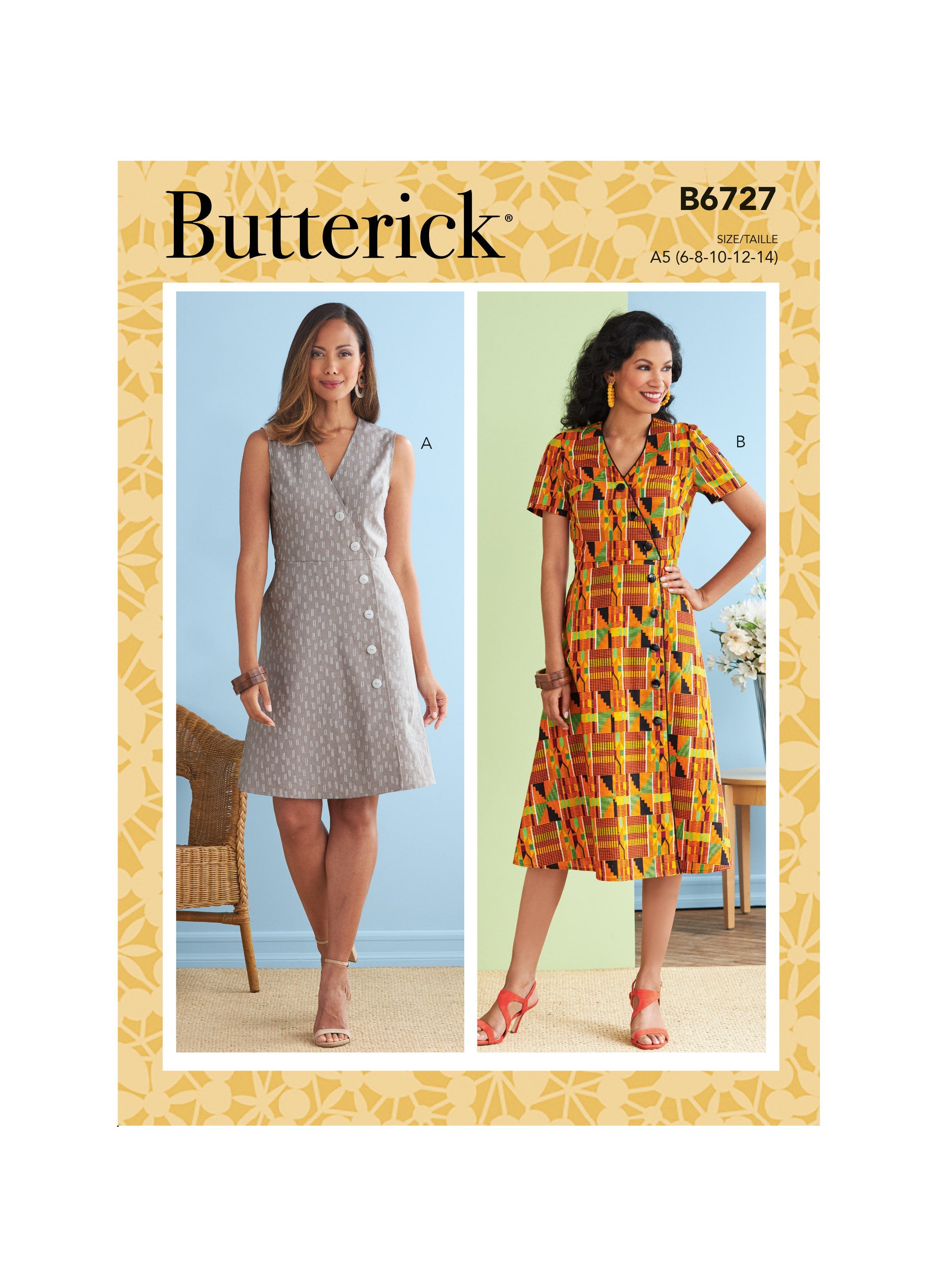 Butterick Sewing Pattern 6727 Misses' Dresses from Jaycotts Sewing Supplies