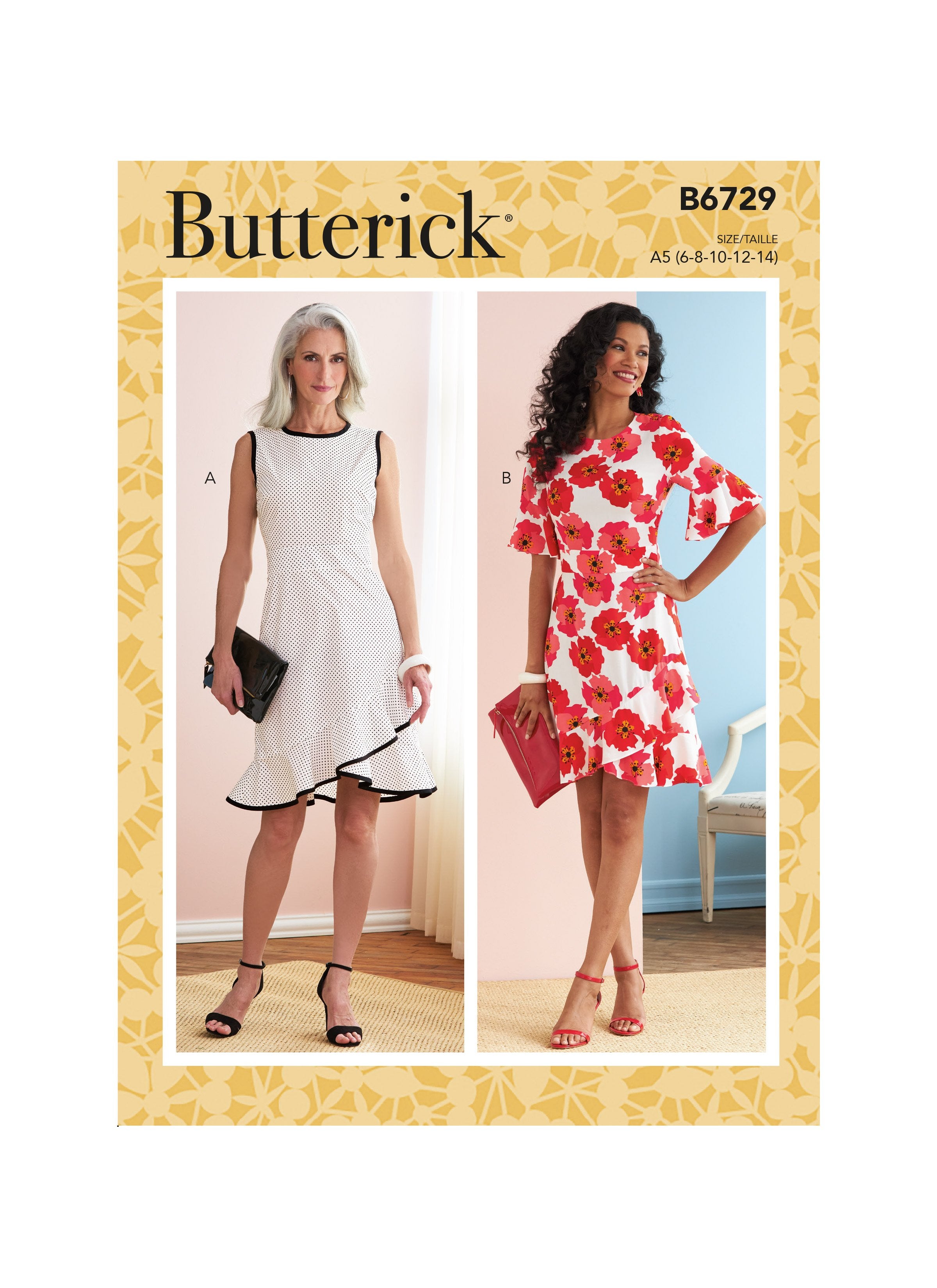 Butterick Sewing Pattern 6729 Misses' Dresses from Jaycotts Sewing Supplies