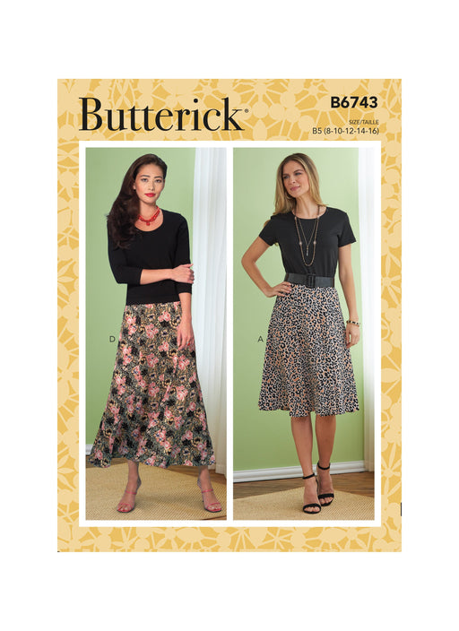 Butterick Sewing Pattern 6743 Misses'/ Petite Gored Skirts from Jaycotts Sewing Supplies