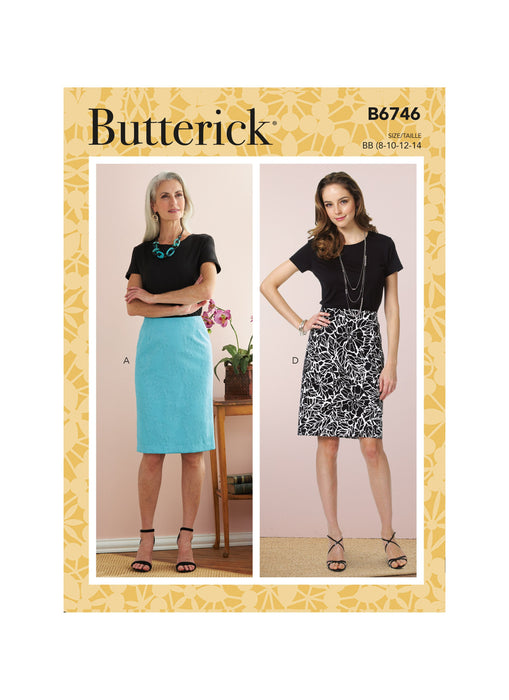 Butterick Sewing Pattern 6746 Misses' Straight Skirts and Belt from Jaycotts Sewing Supplies