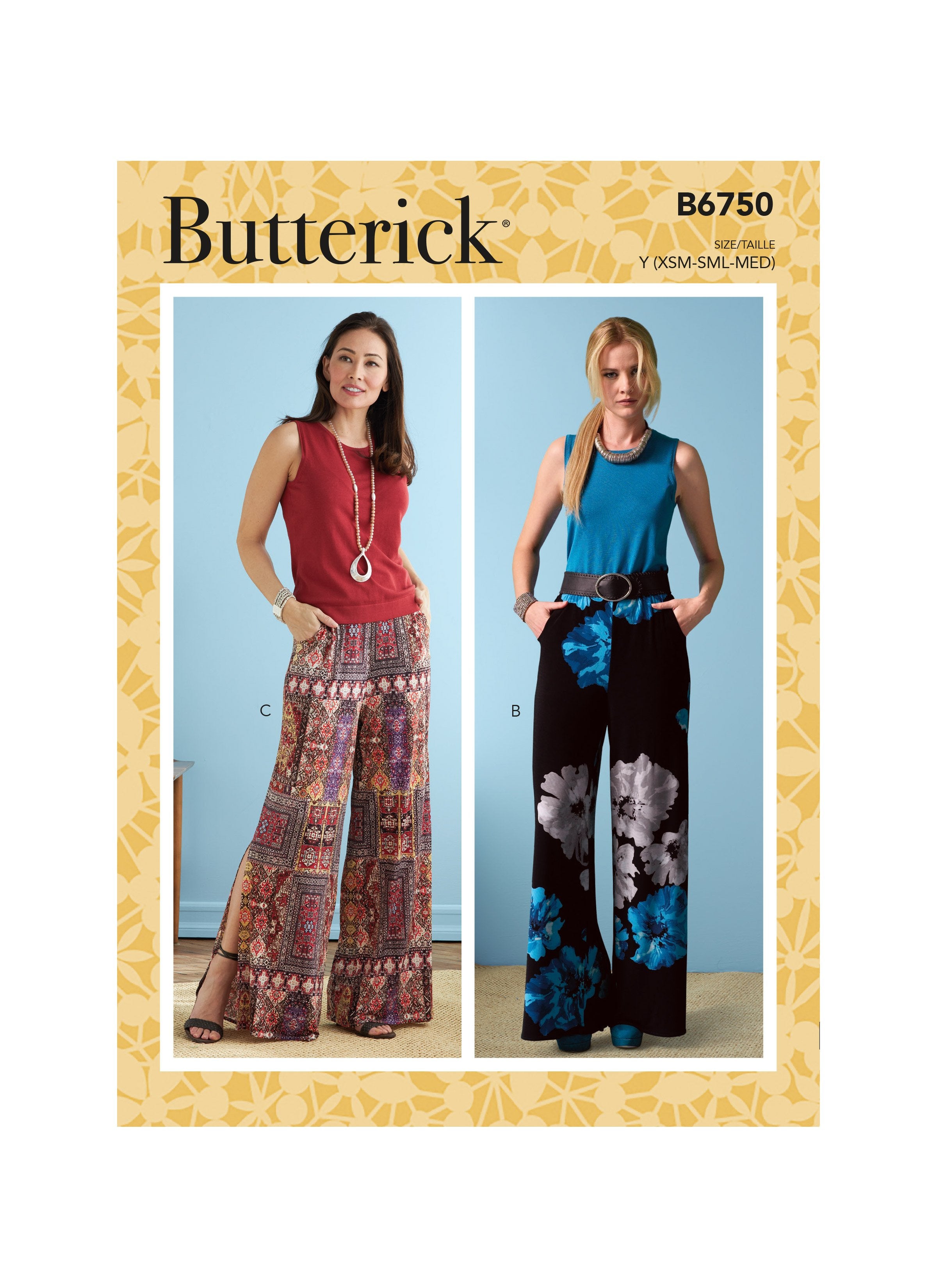 Butterick Sewing Pattern 6750 Misses' Elastic-Waist Shorts and Pants from Jaycotts Sewing Supplies