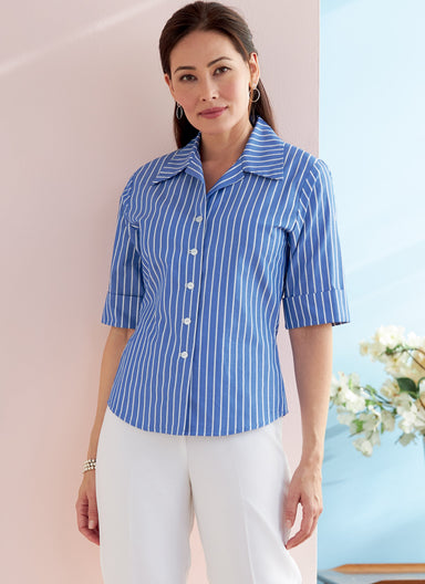 Butterick Sewing Pattern 6753 Misses'/Misses' Petite Button-Down Shirts from Jaycotts Sewing Supplies