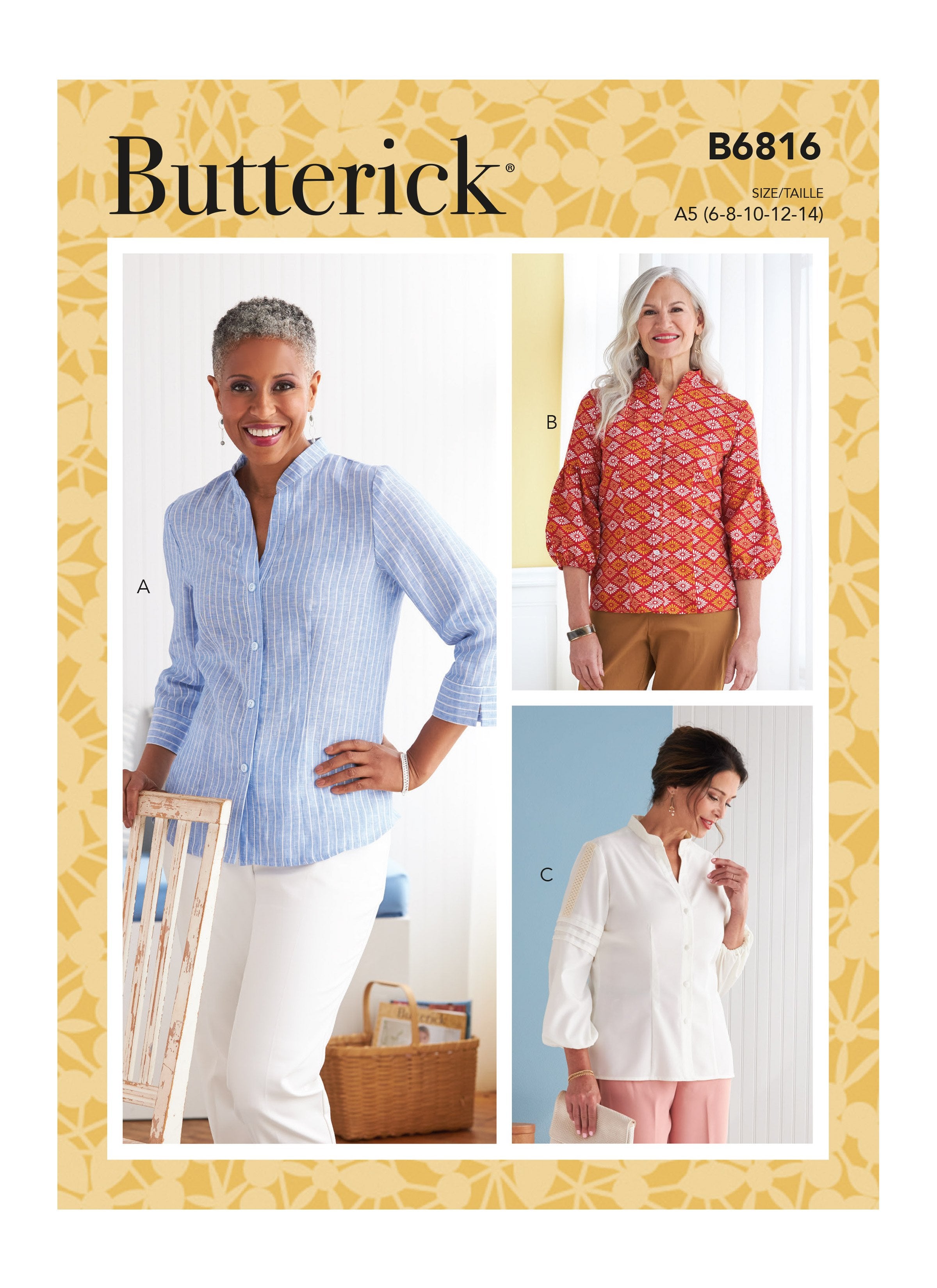 Butterick 6816 Misses Tops pattern from Jaycotts Sewing Supplies