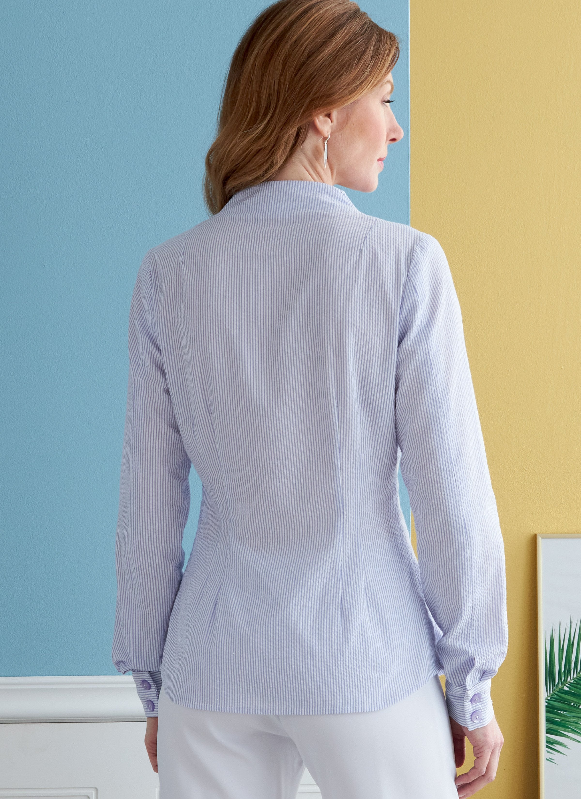 Butterick sewing pattern 6842 Misses' Fold-Back Collar Shirts from Jaycotts Sewing Supplies