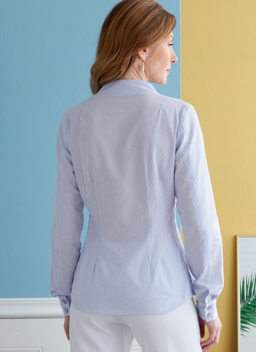 Butterick sewing pattern 6842 Misses' Fold-Back Collar Shirts from Jaycotts Sewing Supplies