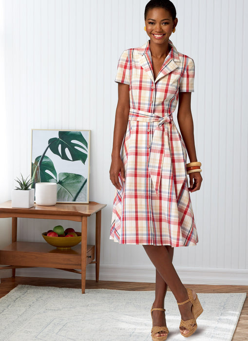 Butterick sewing pattern 6843 Misses' Shirtdresses and Sash from Jaycotts Sewing Supplies