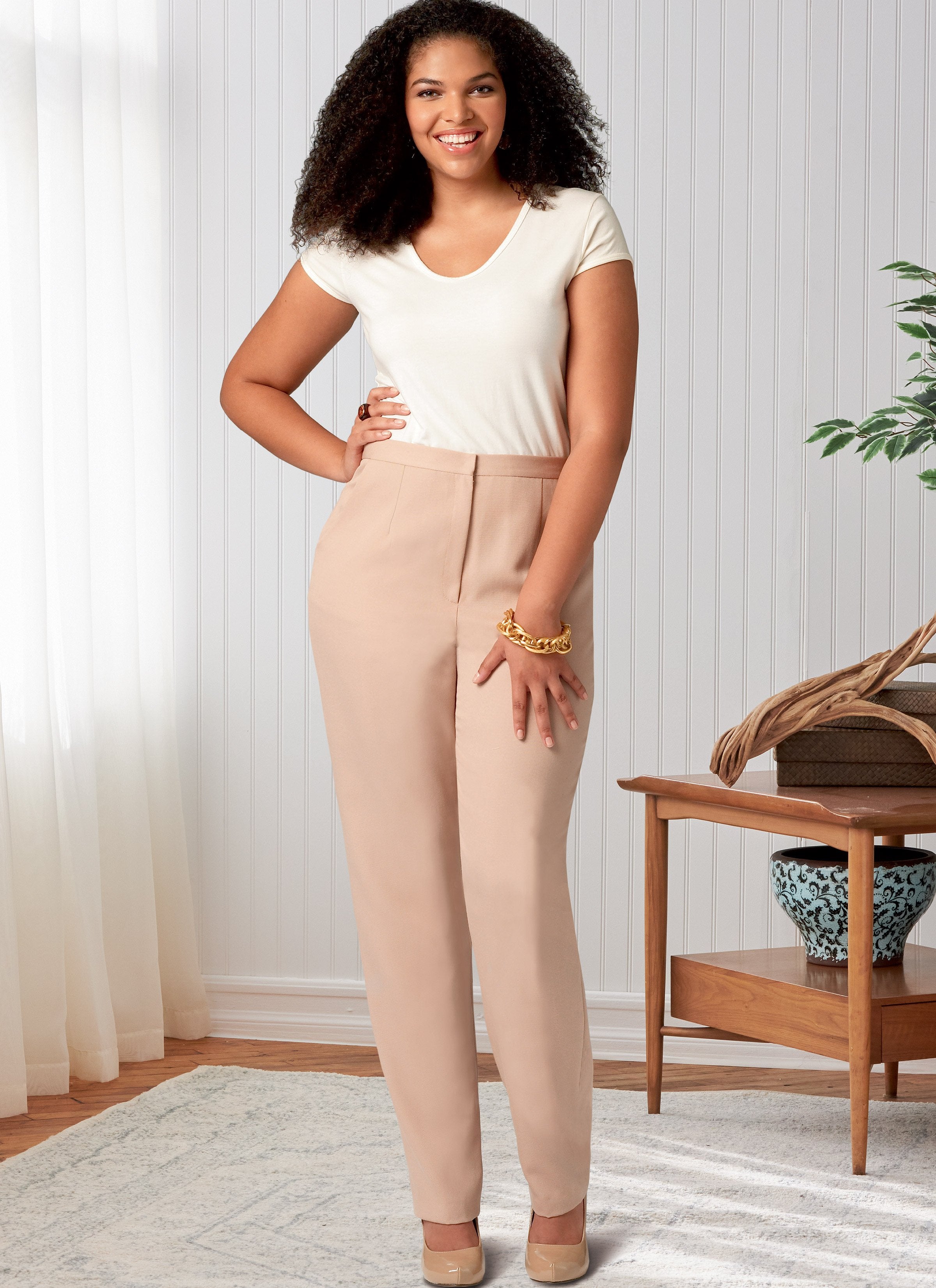 Ladies Tapered Leg Trousers Smart Business Office Day FREE Belt White Size  8-20 | eBay