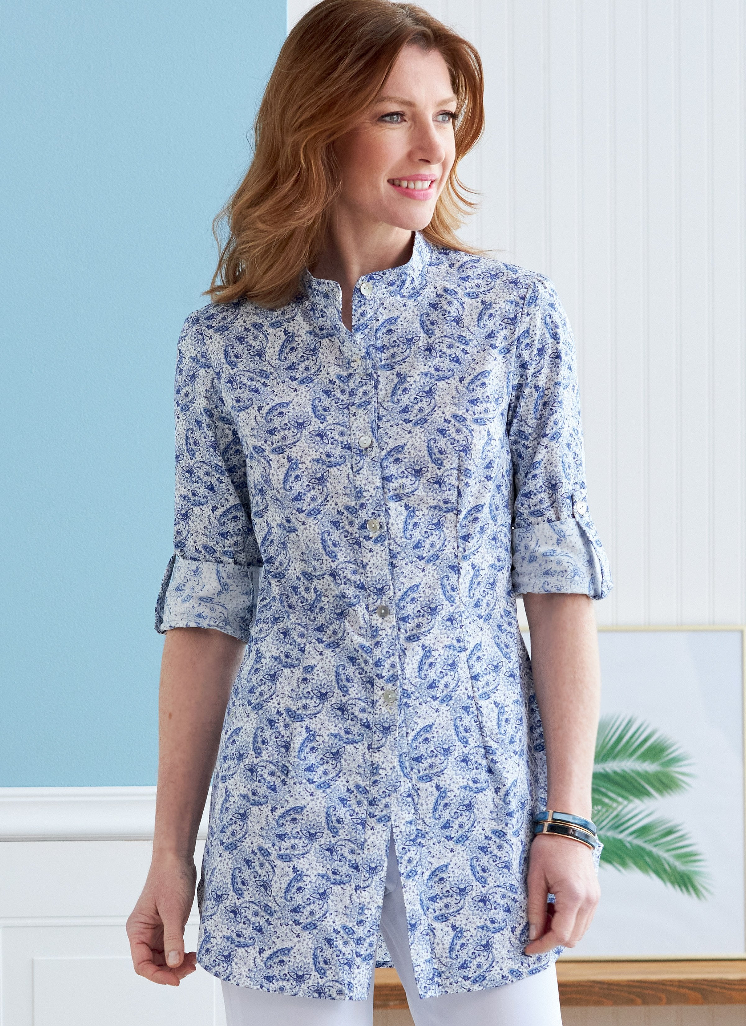 Butterick sewing pattern 6852 Misses' Button-Down Shirts from Jaycotts Sewing Supplies
