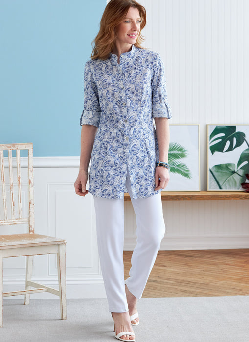 Butterick sewing pattern 6852 Misses' Button-Down Shirts from Jaycotts Sewing Supplies