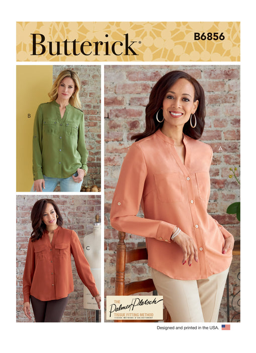 Butterick sewing pattern 6856 Misses' Top from Jaycotts Sewing Supplies