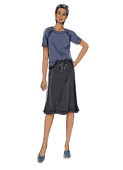 Butterick sewing pattern 6859 Misses' Knit Dress, Tops, Skirt and Pants from Jaycotts Sewing Supplies