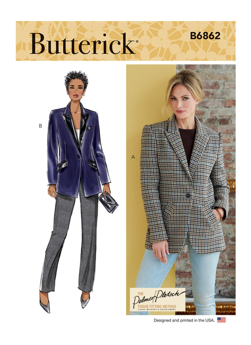 Butterick sewing pattern 6862 Misses' Jacket from Jaycotts Sewing Supplies