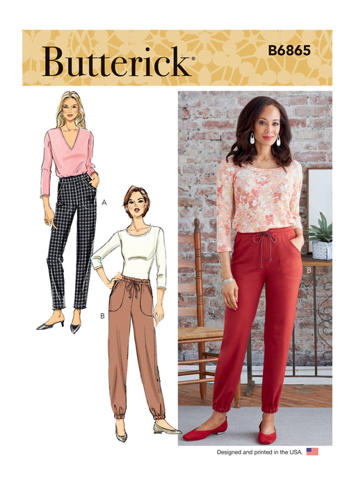 Butterick sewing pattern 6865 Misses' Trousers from Jaycotts Sewing Supplies