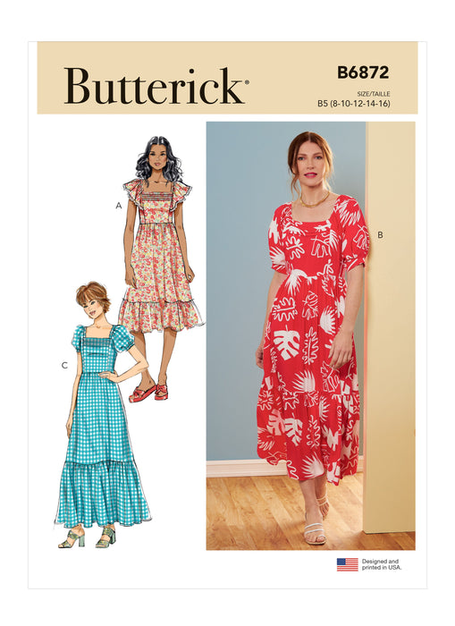 Butterick 6872 Dress sewing pattern from Jaycotts Sewing Supplies