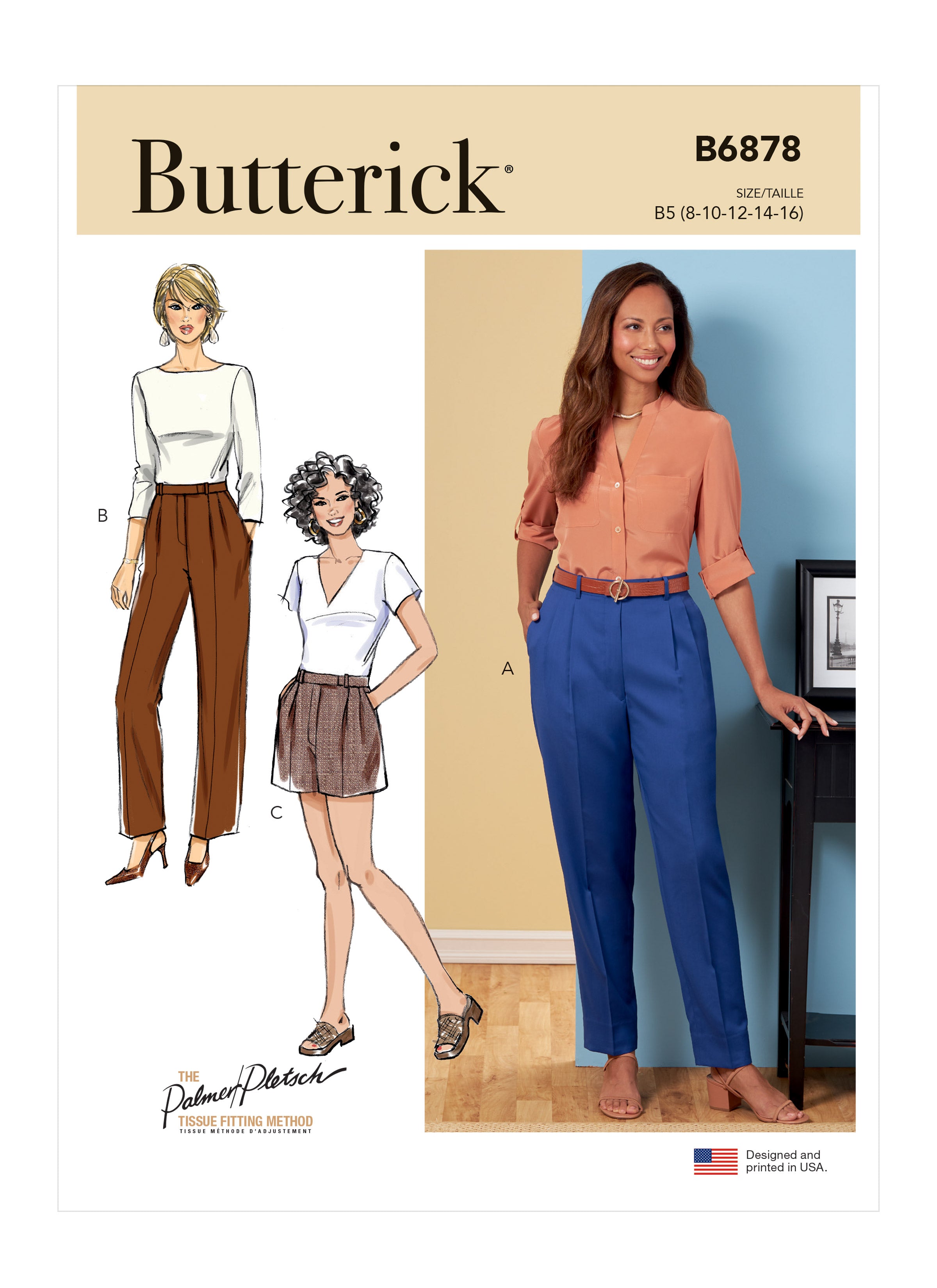 Butterick 6878 Trousers and Shorts sewing pattern from Jaycotts Sewing Supplies