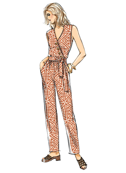 Butterick 6881 Jumpsuit, Sash and Belt sewing pattern from Jaycotts Sewing Supplies