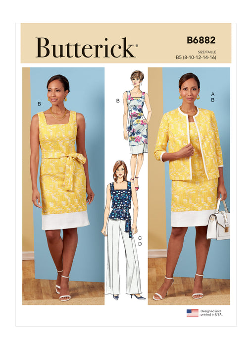 Butterick 6882 Jacket, Dress, Top, Pants and Sash sewing pattern from Jaycotts Sewing Supplies