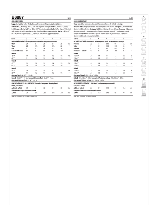 Butterick 6887 Children's Dress sewing pattern from Jaycotts Sewing Supplies