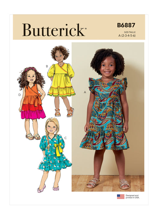 Butterick 6887 Children's Dress sewing pattern from Jaycotts Sewing Supplies