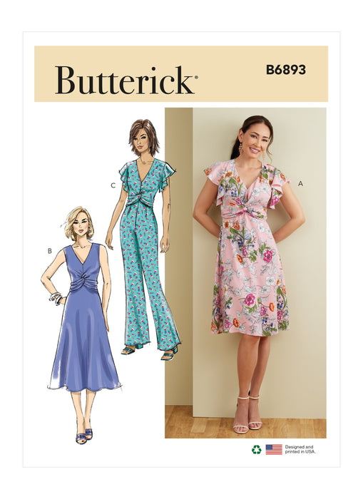 Butterick sewing pattern 6893 Misses' Dress and Jumpsuit from Jaycotts Sewing Supplies