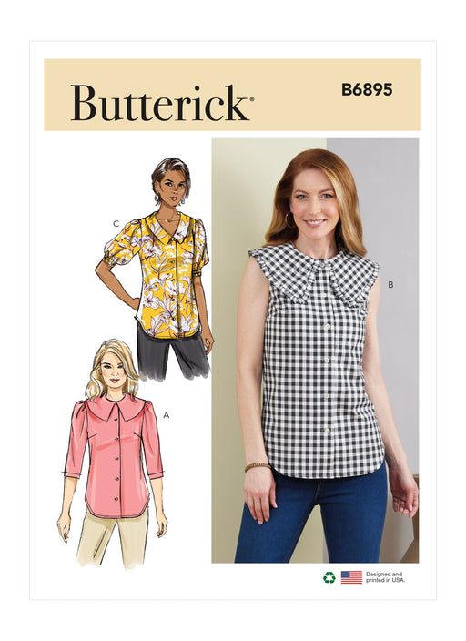 Butterick sewing pattern 6895 Misses' Top from Jaycotts Sewing Supplies