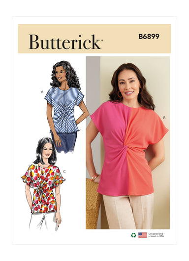 Butterick sewing pattern 6899 Misses' Top from Jaycotts Sewing Supplies