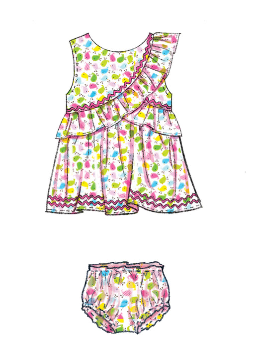 Butterick sewing pattern 6904 Infants' Romper, Dress and Panties from Jaycotts Sewing Supplies