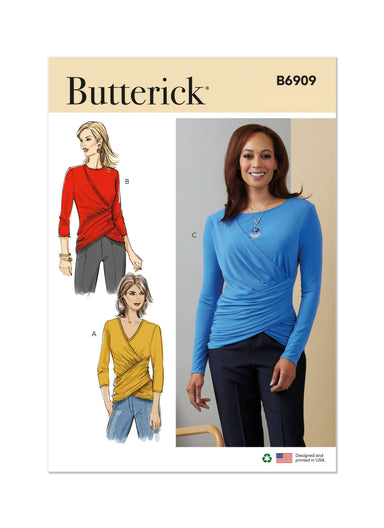 Butterick sewing pattern 6909 Misses' Knit Top from Jaycotts Sewing Supplies