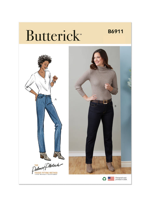 Butterick sewing pattern 6911 Misses' Jeans by Palmer/Pletsch from Jaycotts Sewing Supplies