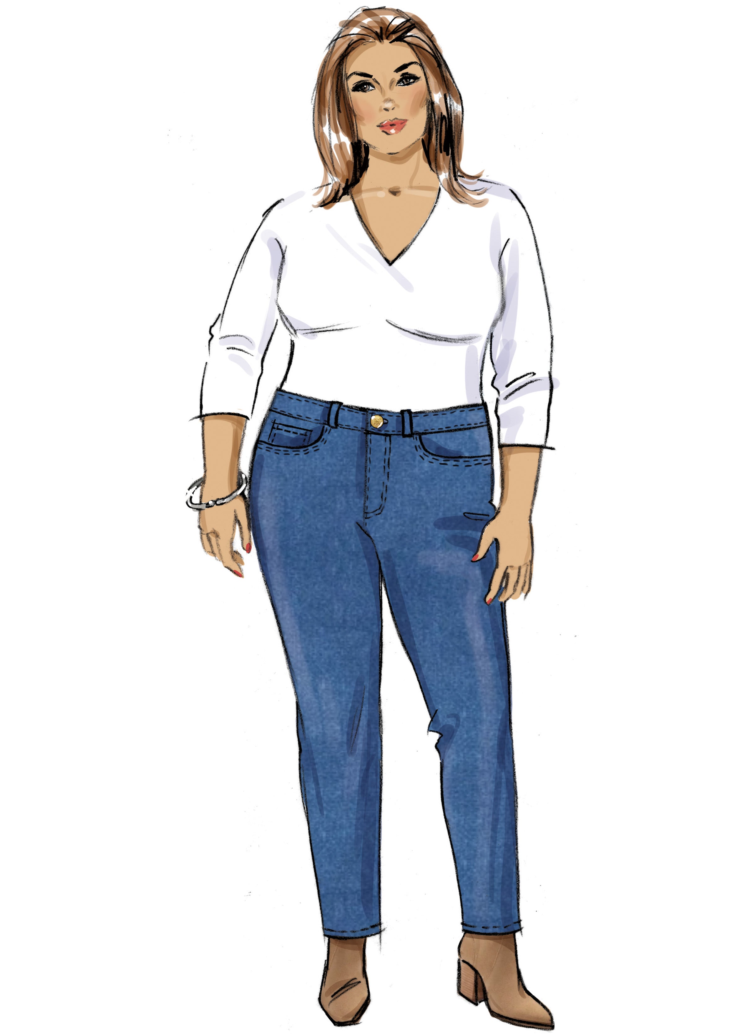 Butterick sewing pattern 6912 Women's Jeans by Palmer/Pletsch from Jaycotts Sewing Supplies