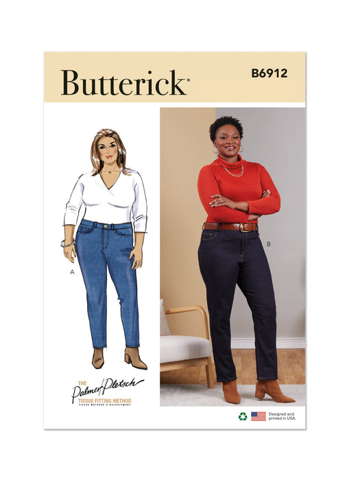 Butterick sewing pattern 6912 Women's Jeans by Palmer/Pletsch from Jaycotts Sewing Supplies