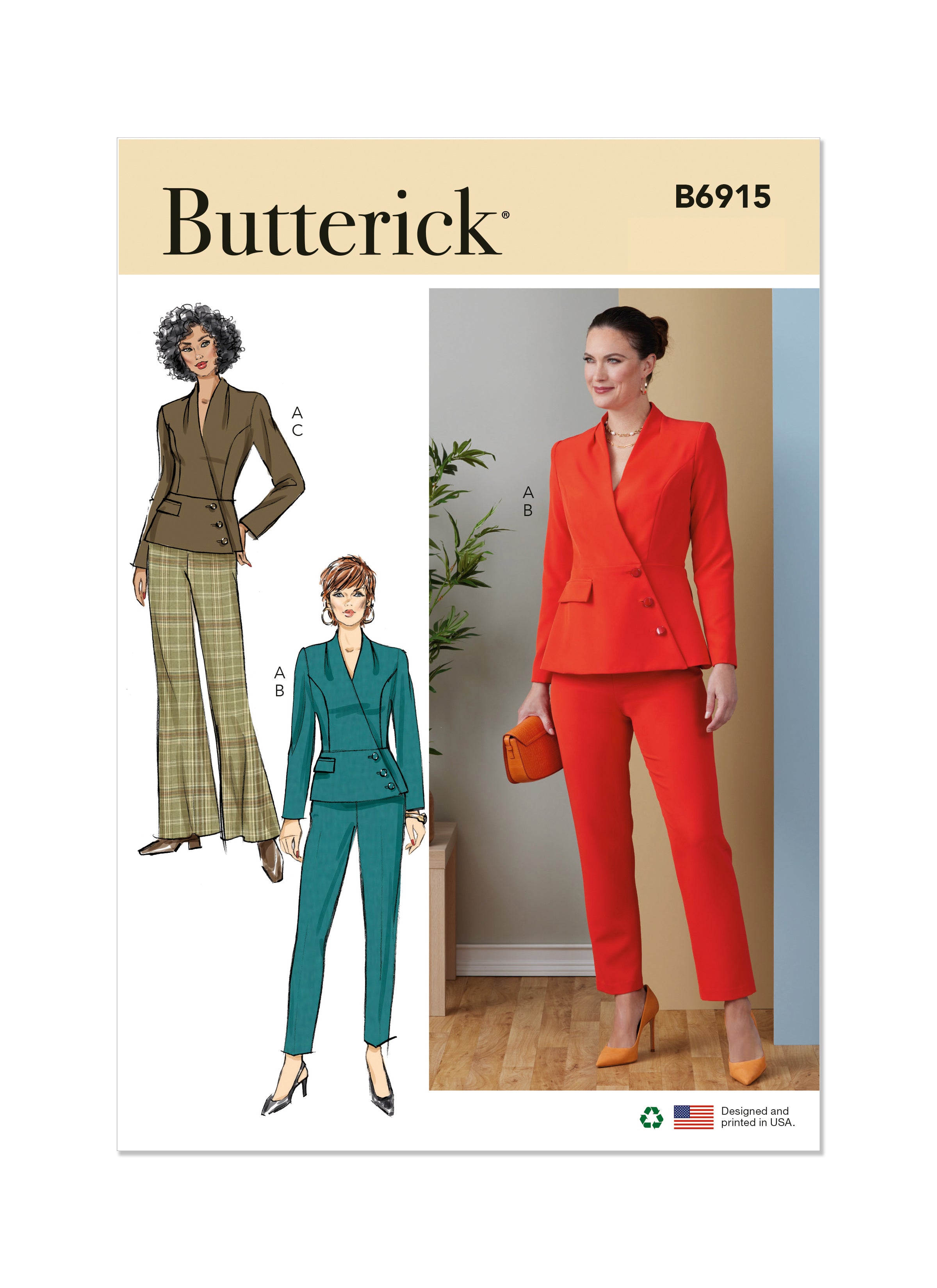 Butterick sewing pattern 6915 Misses' Suit from Jaycotts Sewing Supplies