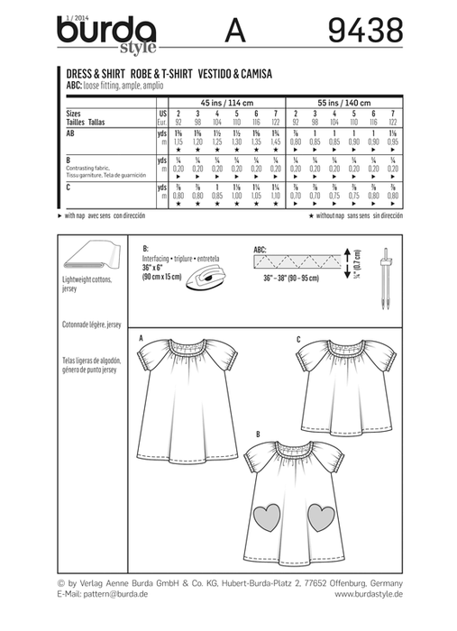 BD9438 Toddler Dress & Shirt | Easy from Jaycotts Sewing Supplies