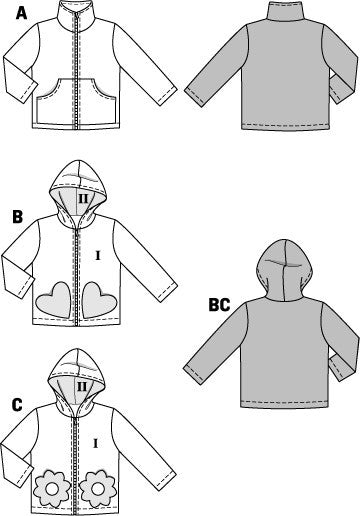 BD9425 Boys' & Girls' Jackets from Jaycotts Sewing Supplies