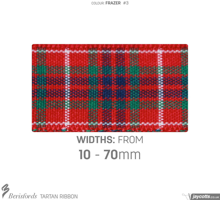 Berisfords Tartan Ribbon: #3 Frazer from Jaycotts Sewing Supplies