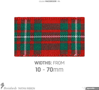 Berisfords Tartan Ribbon: #4 MacGregor from Jaycotts Sewing Supplies
