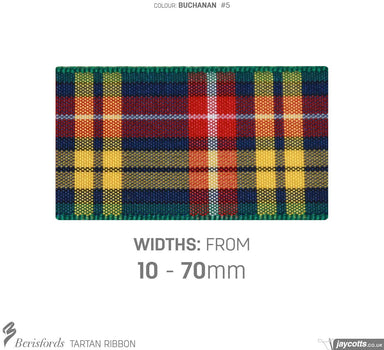 Berisfords Tartan Ribbon: #5 Buchanan from Jaycotts Sewing Supplies