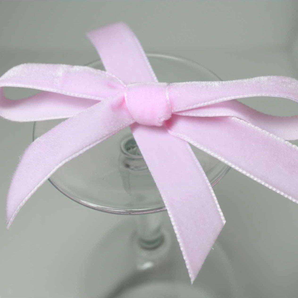 Berisfords Velvet Ribbon, Baby Pink from Jaycotts Sewing Supplies