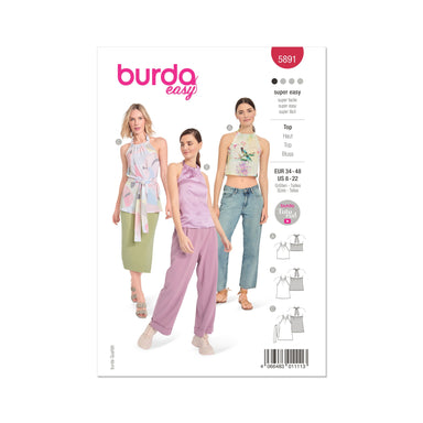 Burda Style Sewing Pattern 5891 Misses' Top from Jaycotts Sewing Supplies