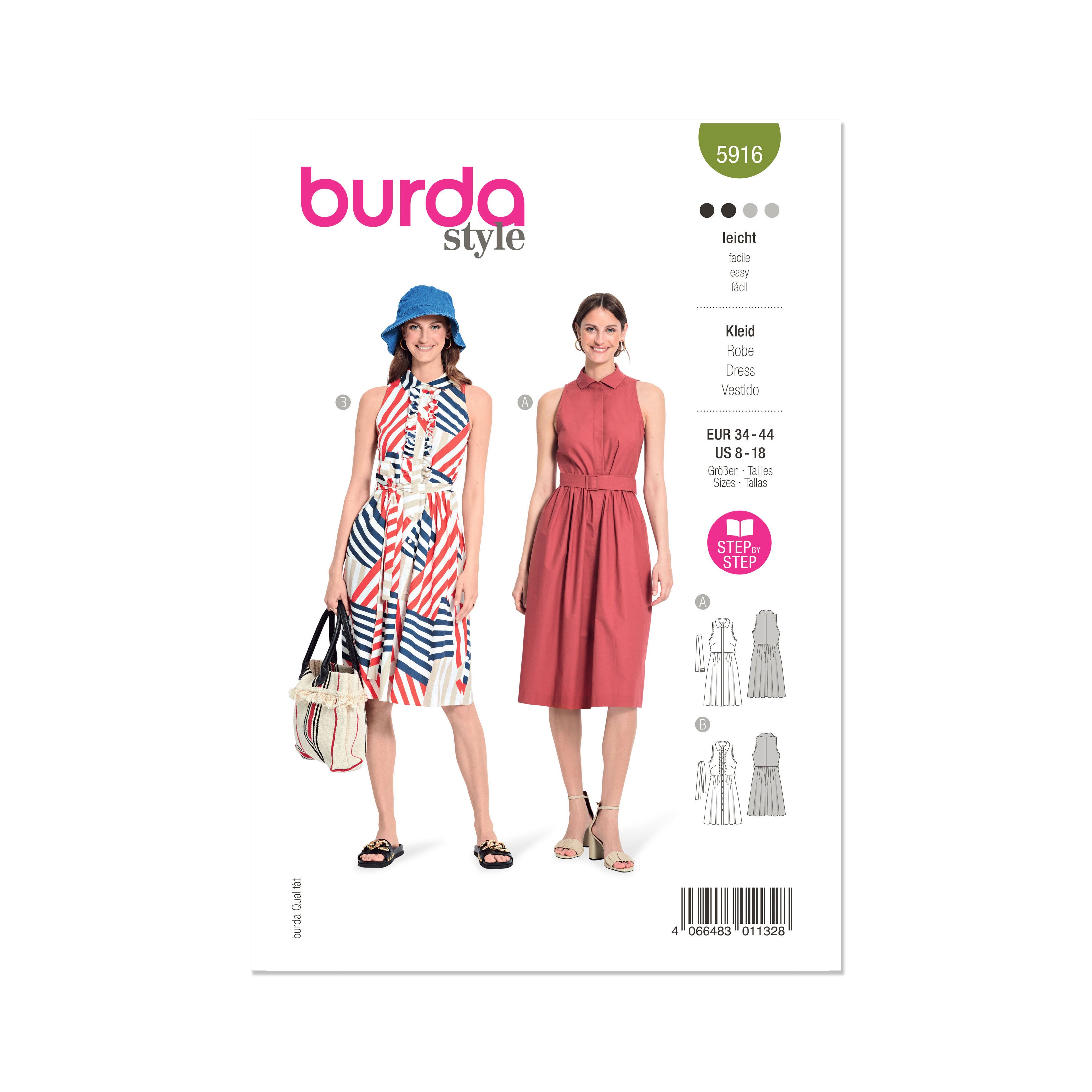 Burda Style Sewing Pattern 5916 Misses' Dress from Jaycotts Sewing Supplies