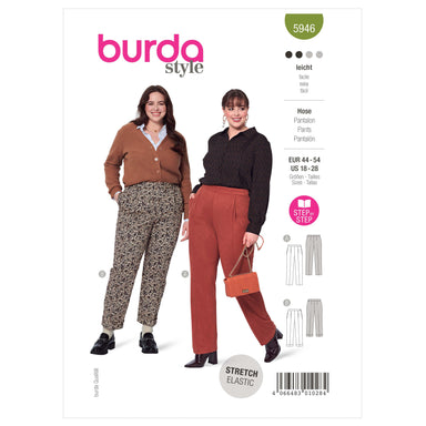 Burda Sewing Pattern 5946 Misses' Trousers from Jaycotts Sewing Supplies