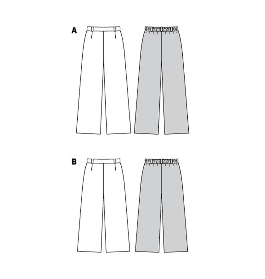 Burda Style Pattern 5969 Misses' Wide Leg Pants with Back Elastic ...